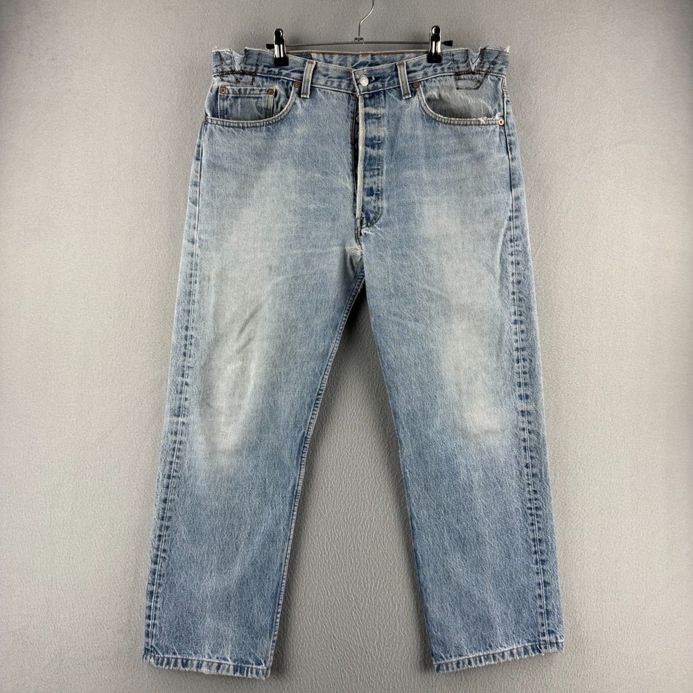 Vintage Levis Jeans Mens 38x32 (Fits 36x27) 501 XX Shrink to Fit 90s Made in USA